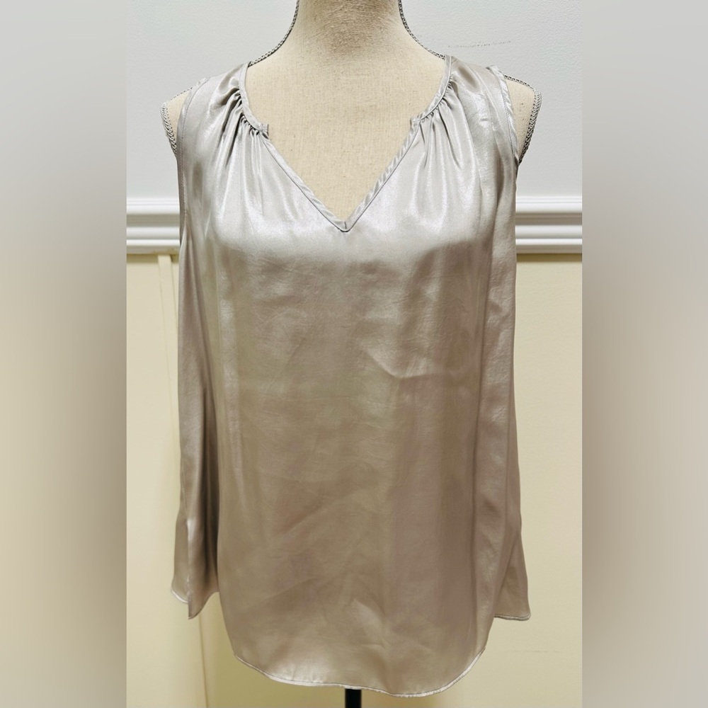 Lola & Sophie NWT $134 M Cami Tank Champagne Romance Layer Sexy Feminine Top